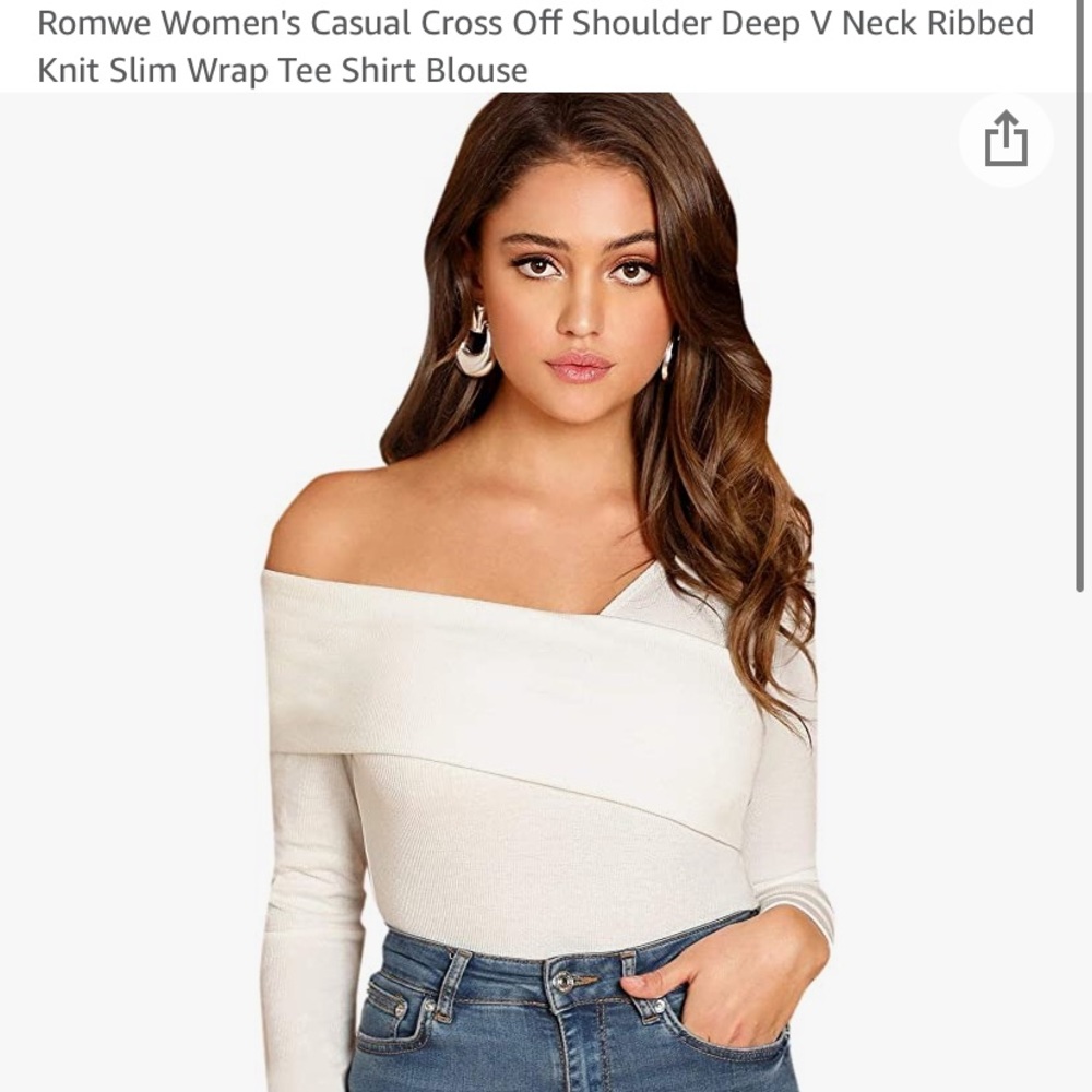 White crossover - off the shoulder top
